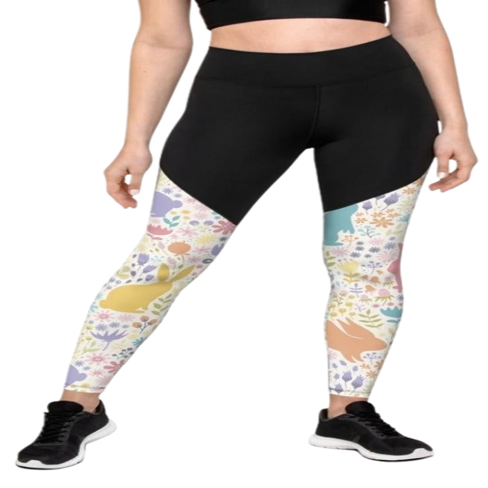 Pastel Easter Garden Women Compression Legging