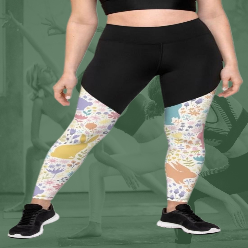 Pastel Easter Garden Women Compression Legging