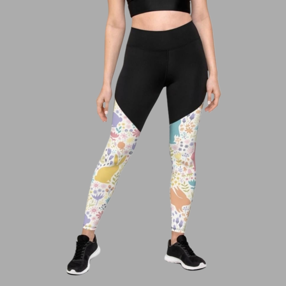 Pastel Easter Garden Women Compression Legging