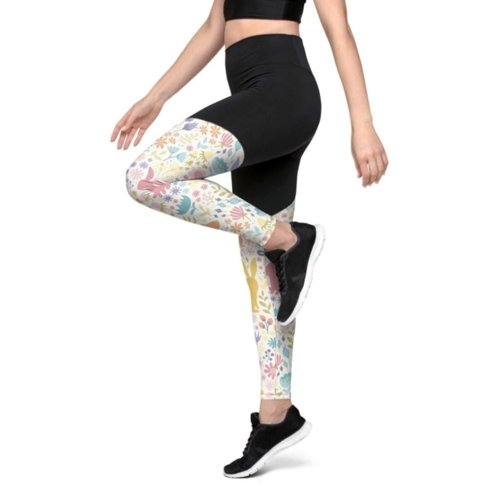 Pastel Easter Garden Women Compression Legging