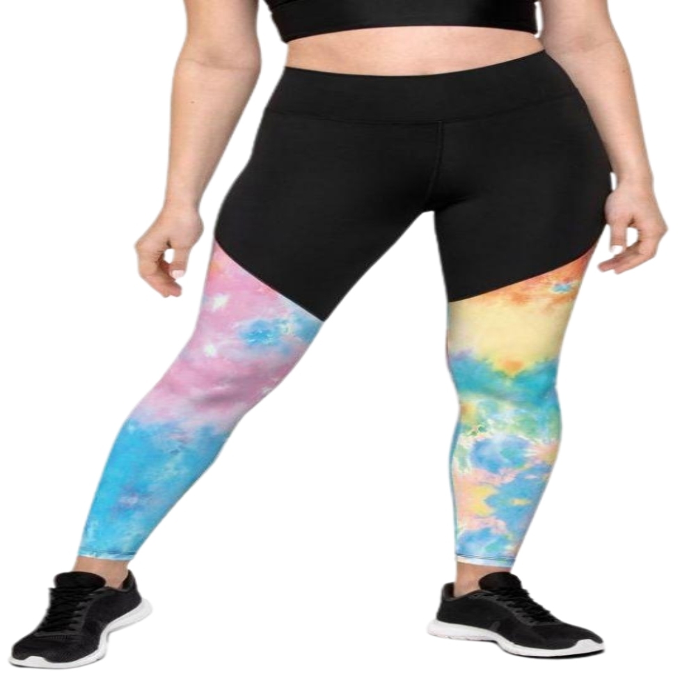 Pastel Tie Dye Women Compression Legging