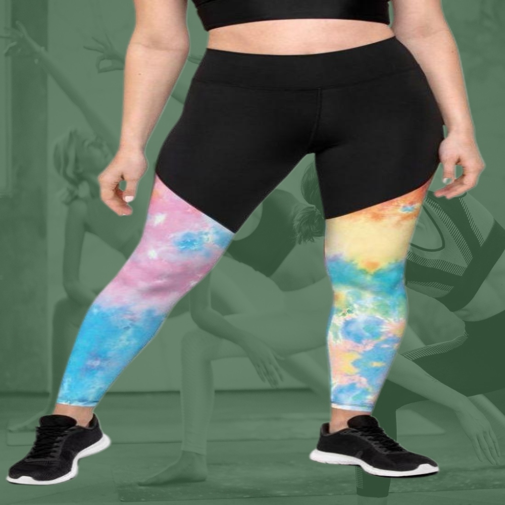 Pastel Tie Dye Women Compression Legging