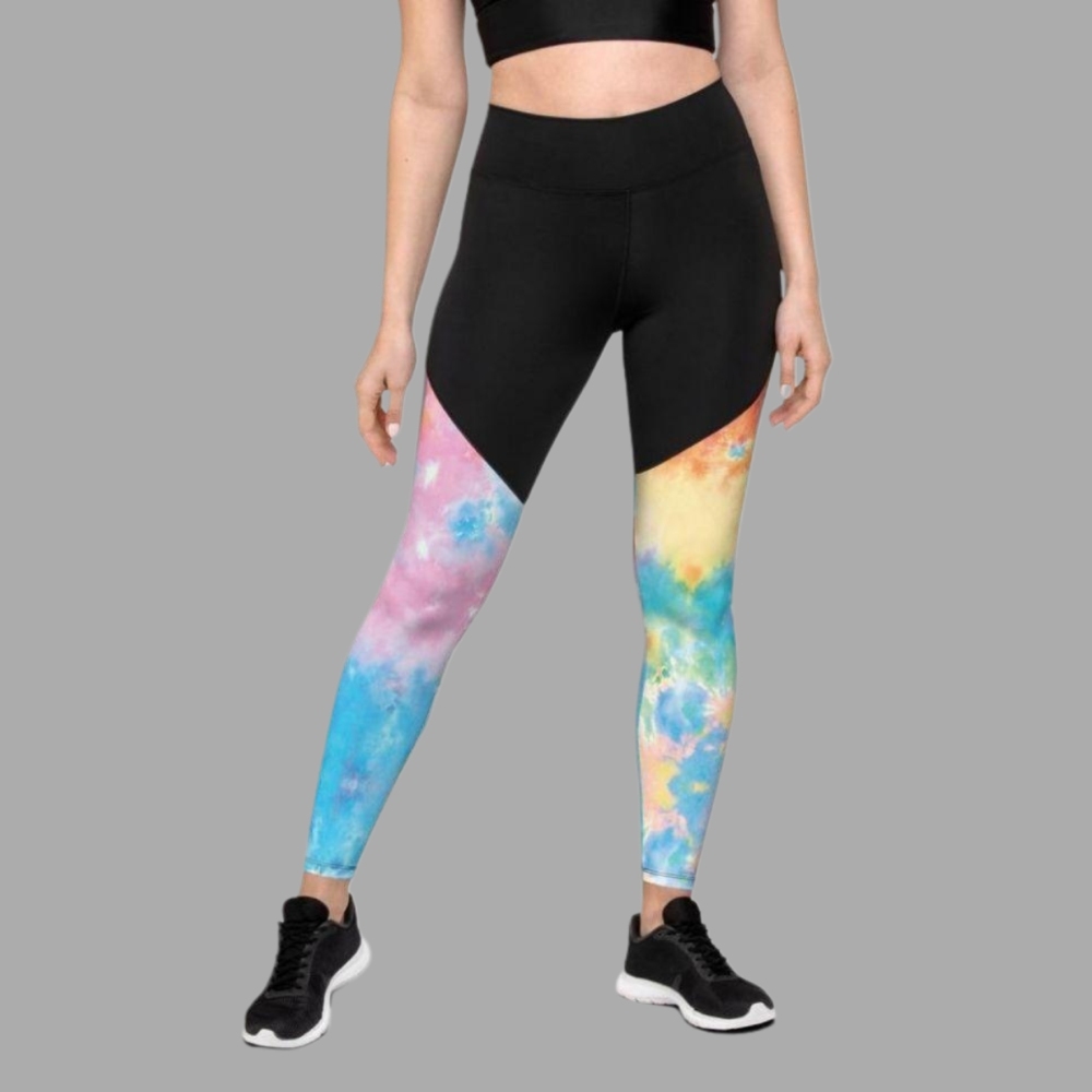 Pastel Tie Dye Women Compression Legging