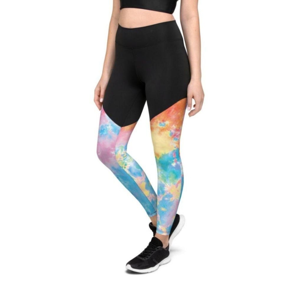 Pastel Tie Dye Women Compression Legging