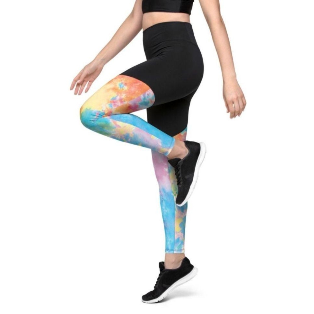 Pastel Tie Dye Women Compression Legging