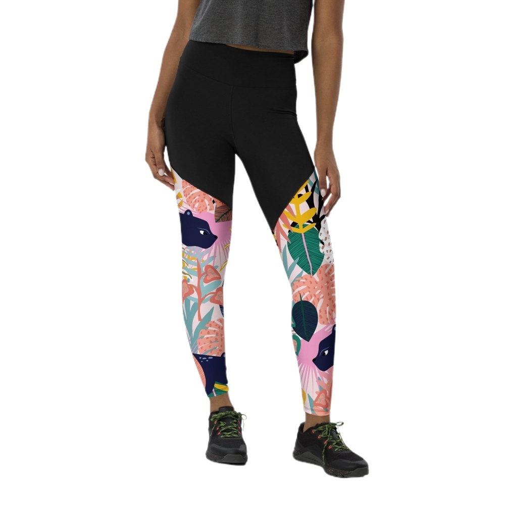 Pastel Tropical Women Compression Legging