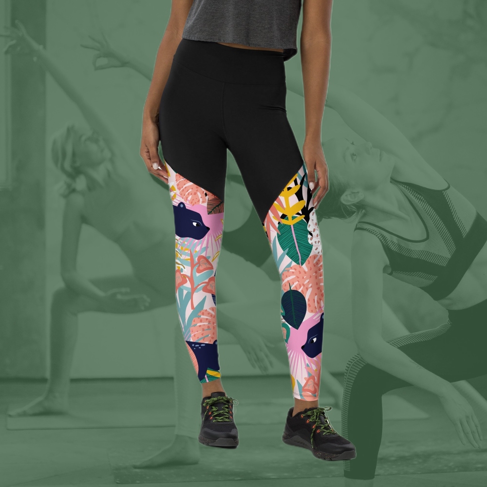 Pastel Tropical Women Compression Legging