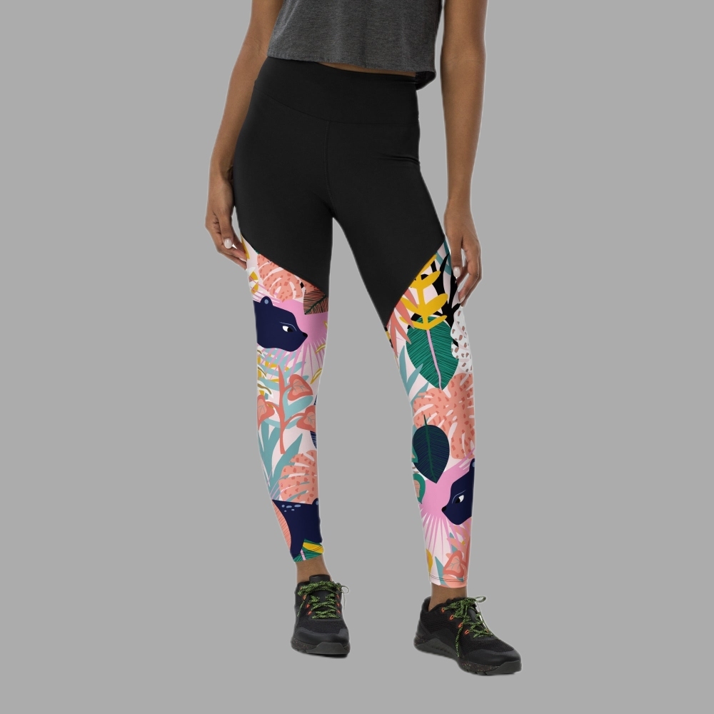 Pastel Tropical Women Compression Legging