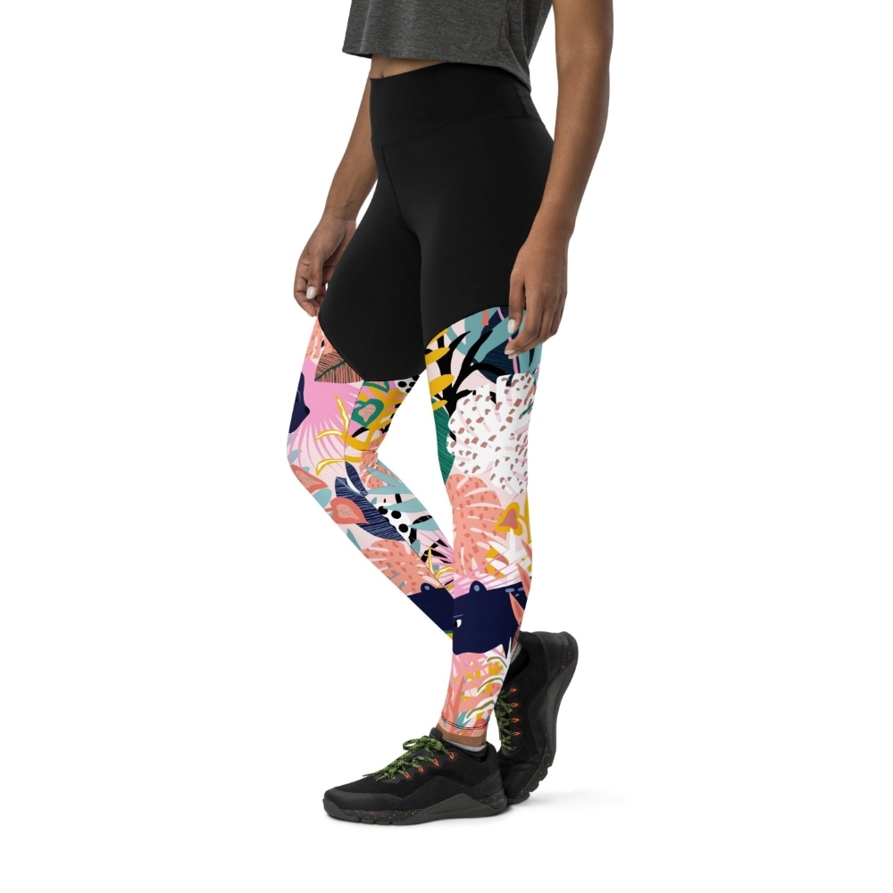 Pastel Tropical Women Compression Legging