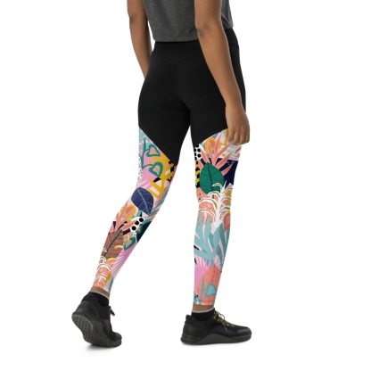 Pastel Tropical Women Compression Legging