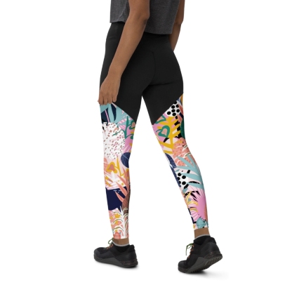 Pastel Tropical Women Compression Legging