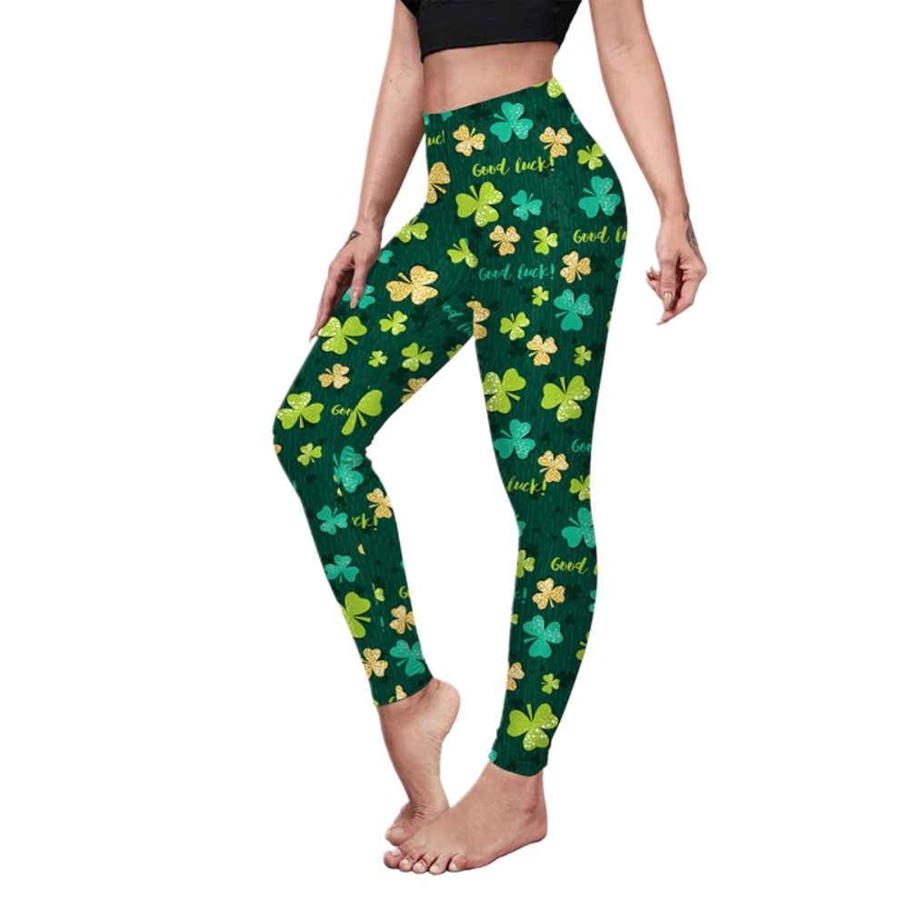 Patrick Day Green Color Women Compression Legging