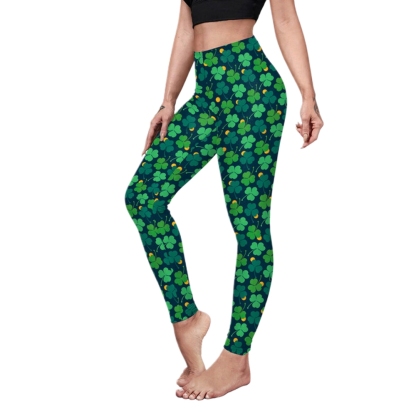 Patrick Day Iripatrickh Green Hamrock Yaga Women Compression Legging