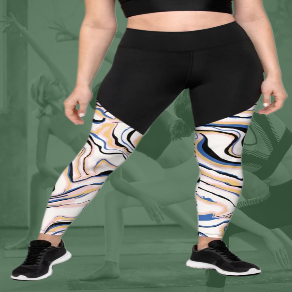 Peachy Marble Women Compression Legging