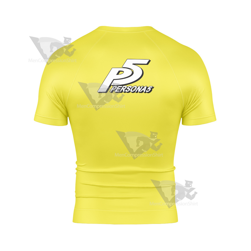 Persona 5 Ryuji Sakamoto Yellow Rash Guard Compression Shirt
