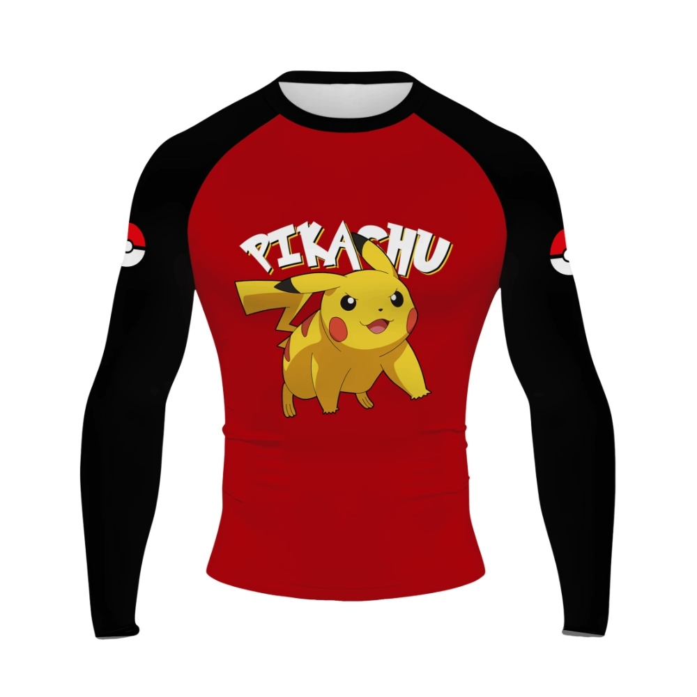Pikachu Men Long Sleeve Compression Shirt