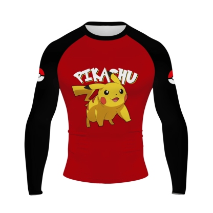 Pikachu Men Long Sleeve Compression Shirt