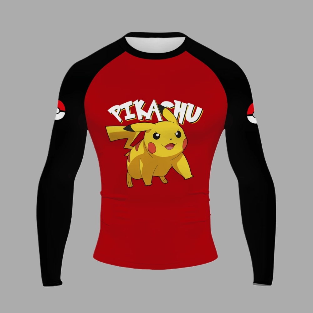 Pikachu Men Long Sleeve Compression Shirt