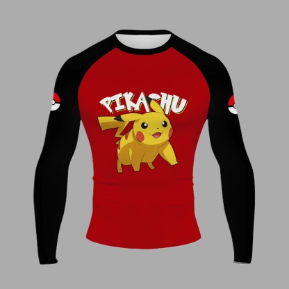 Pikachu Men Long Sleeve Compression Shirt