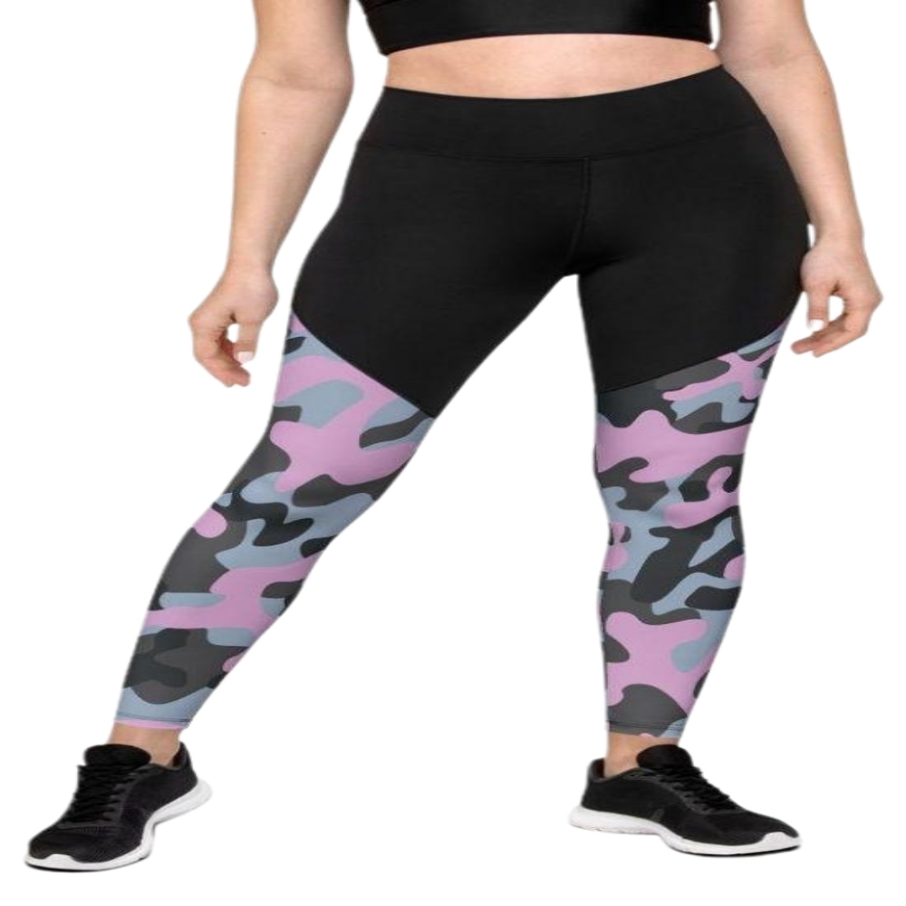 Pink Camo Women Compression Legging