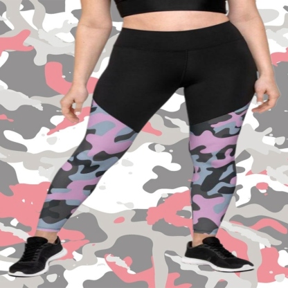 Pink Camo Women Compression Legging