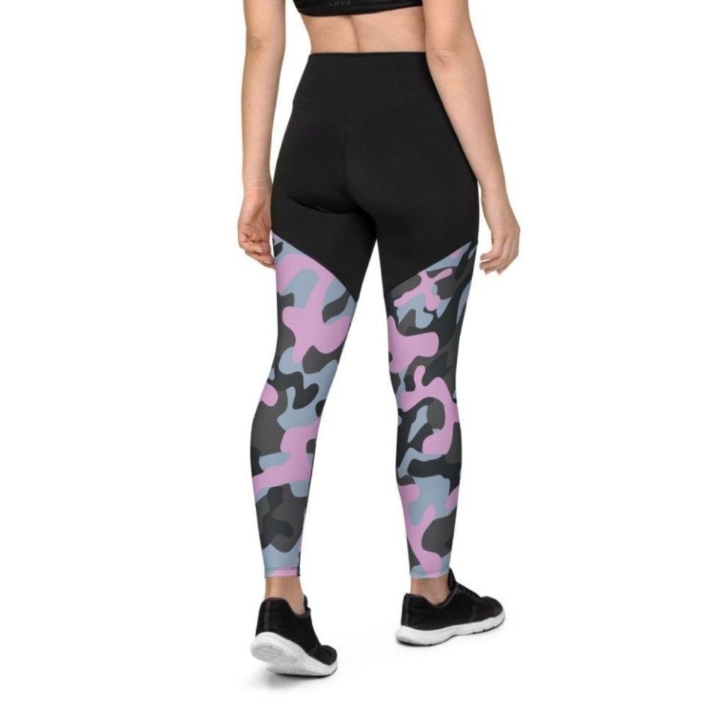 Pink Camo Women Compression Legging