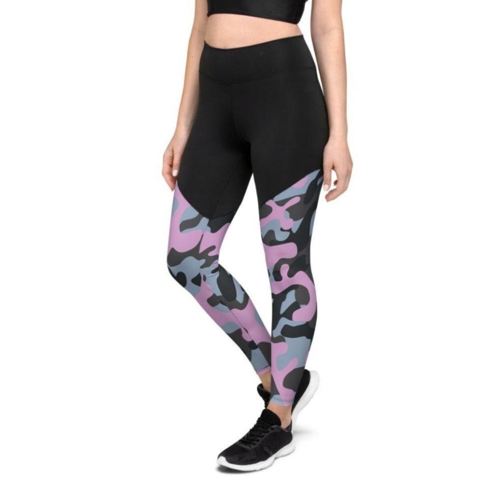 Pink Camo Women Compression Legging