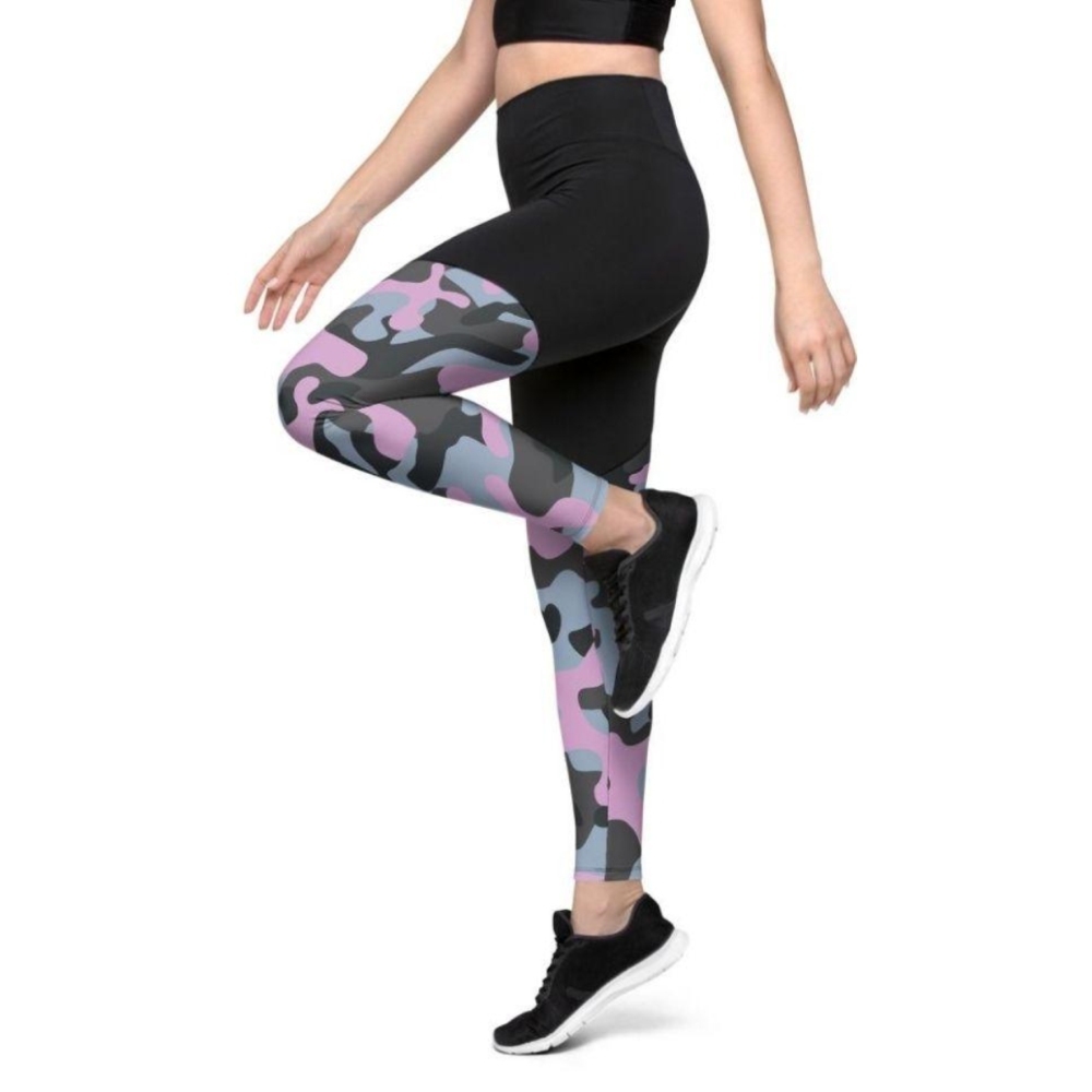 Pink Camo Women Compression Legging