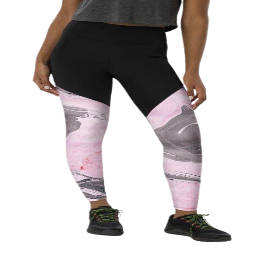 Pink Marble Women Compression Legging