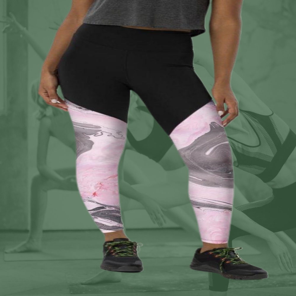 Pink Marble Women Compression Legging