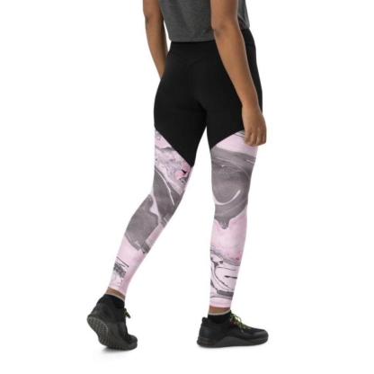Pink Marble Women Compression Legging