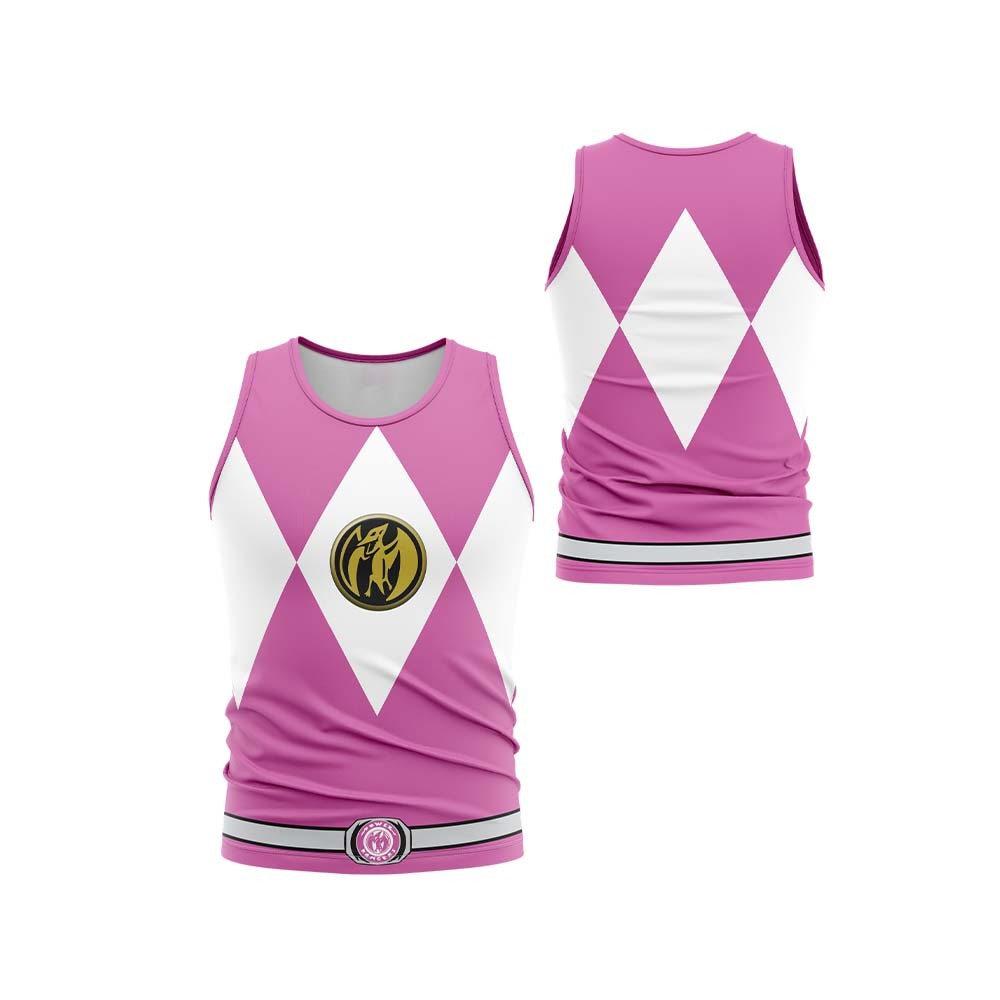 Pink Ranger Mighty Morphin Power Rangers Sleeveless Compression Shirt