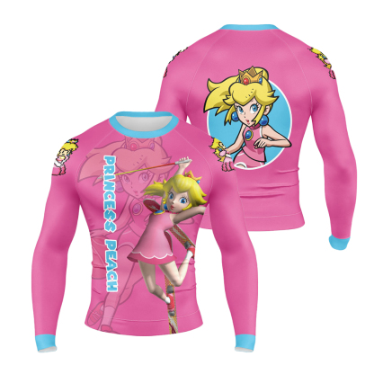 Mario Sports Princess Peach Ski Long Sleeve Compression Shirt