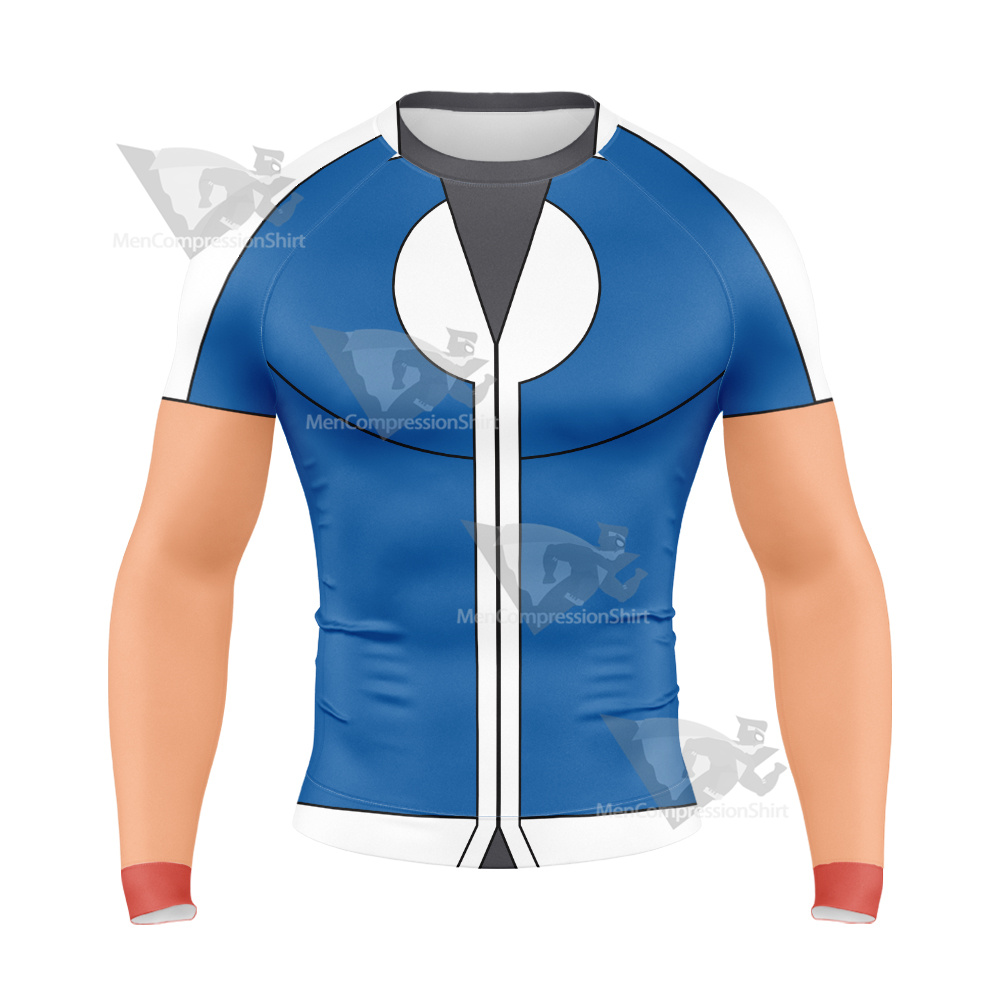 Pm Ash Ketchum Kalos Long Sleeve Compression Shirt