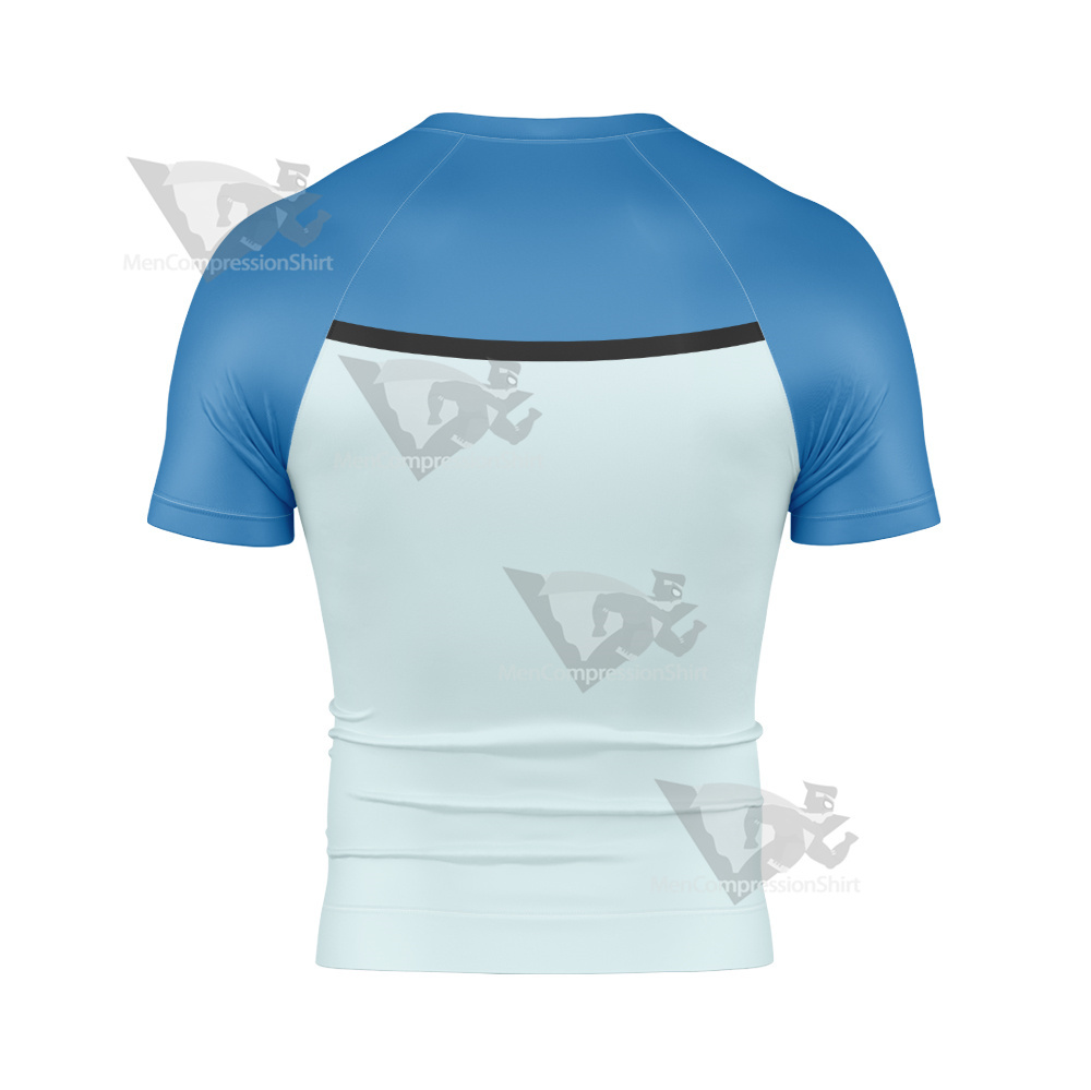 Pm Ash Ketchum Unova Rash Guard Compression Shirt