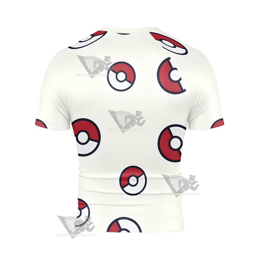 Pm Go Pokeball Short Sleeve Compression Shirt