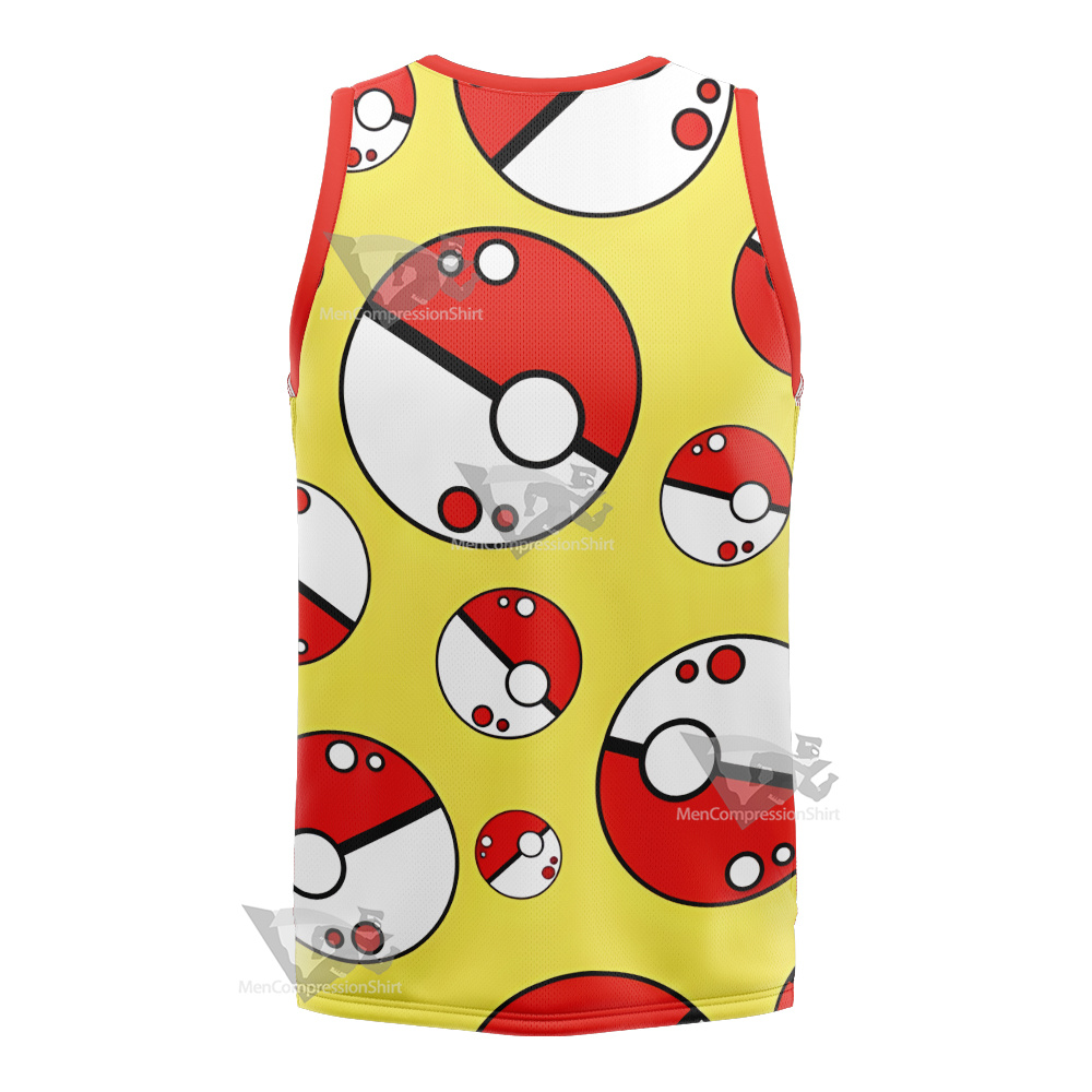 Pm Go Pokeball Yellow Basketball Jersey