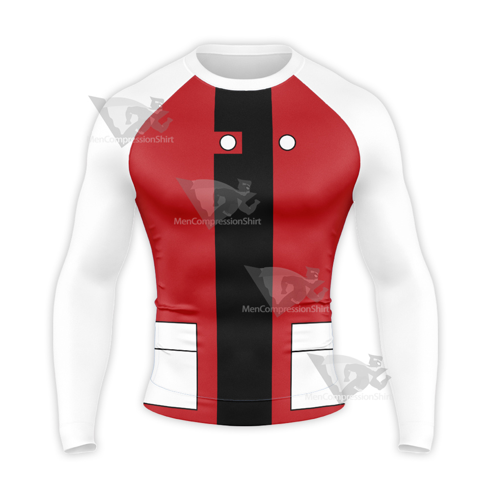 Pokemon Ash Ketchum Red Jacket Long Sleeve Compression Shirt