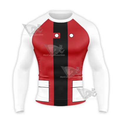 Pokemon Ash Ketchum Red Jacket Long Sleeve Compression Shirt