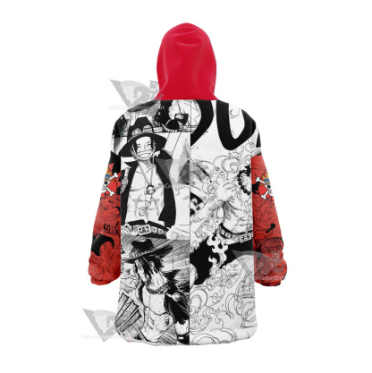 Portgas D Ace One Piece Snug Oversized Blanket Hoodie