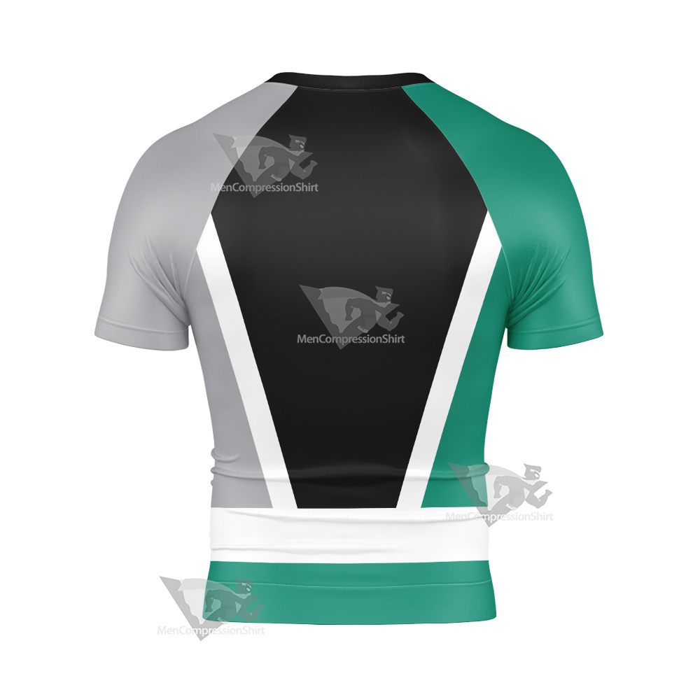 Power Rangers Dino Fury Green Ranger Short Sleeve Compression Shirt