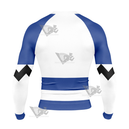 Power Rangers Lost Galaxy Episode Blue Long Sleeve Compression Shirt