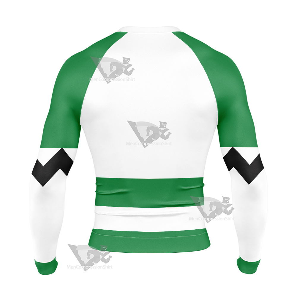 Power Rangers Lost Galaxy Episode Green Long Sleeve Compression Shirt