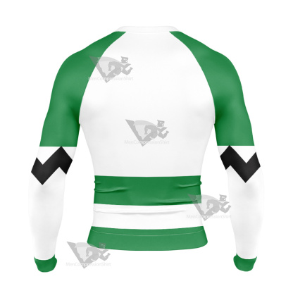 Power Rangers Lost Galaxy Episode Green Long Sleeve Compression Shirt