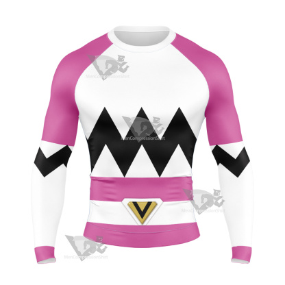 Power Rangers Lost Galaxy Episode Pink Long Sleeve Compression Shirt
