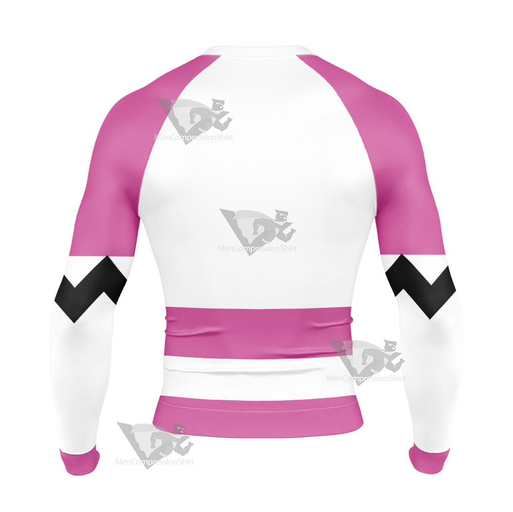 Power Rangers Lost Galaxy Episode Pink Long Sleeve Compression Shirt