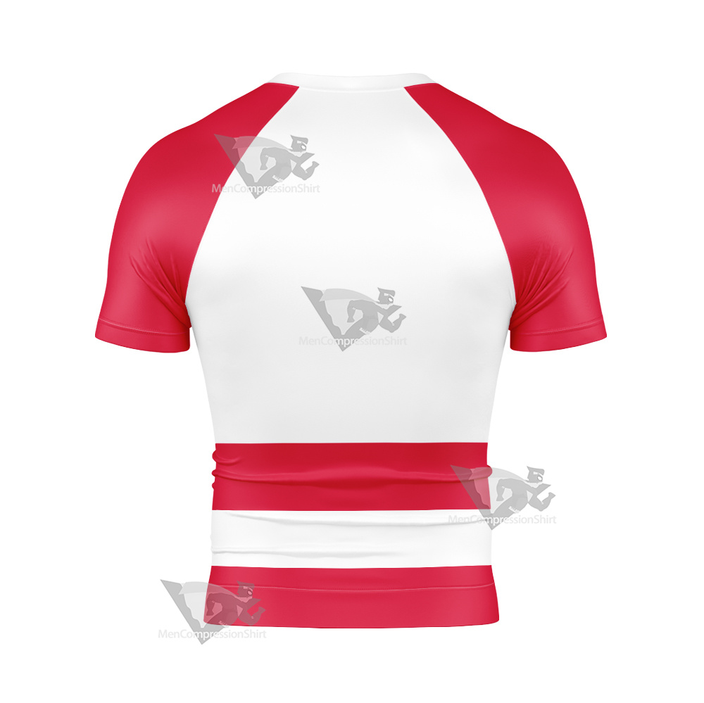 Power Rangers Lost Galaxy Episode Red Short Sleeve Compression Shirt