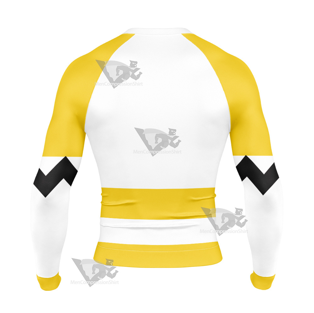 Power Rangers Lost Galaxy Episode Yellow Long Sleeve Compression Shirt