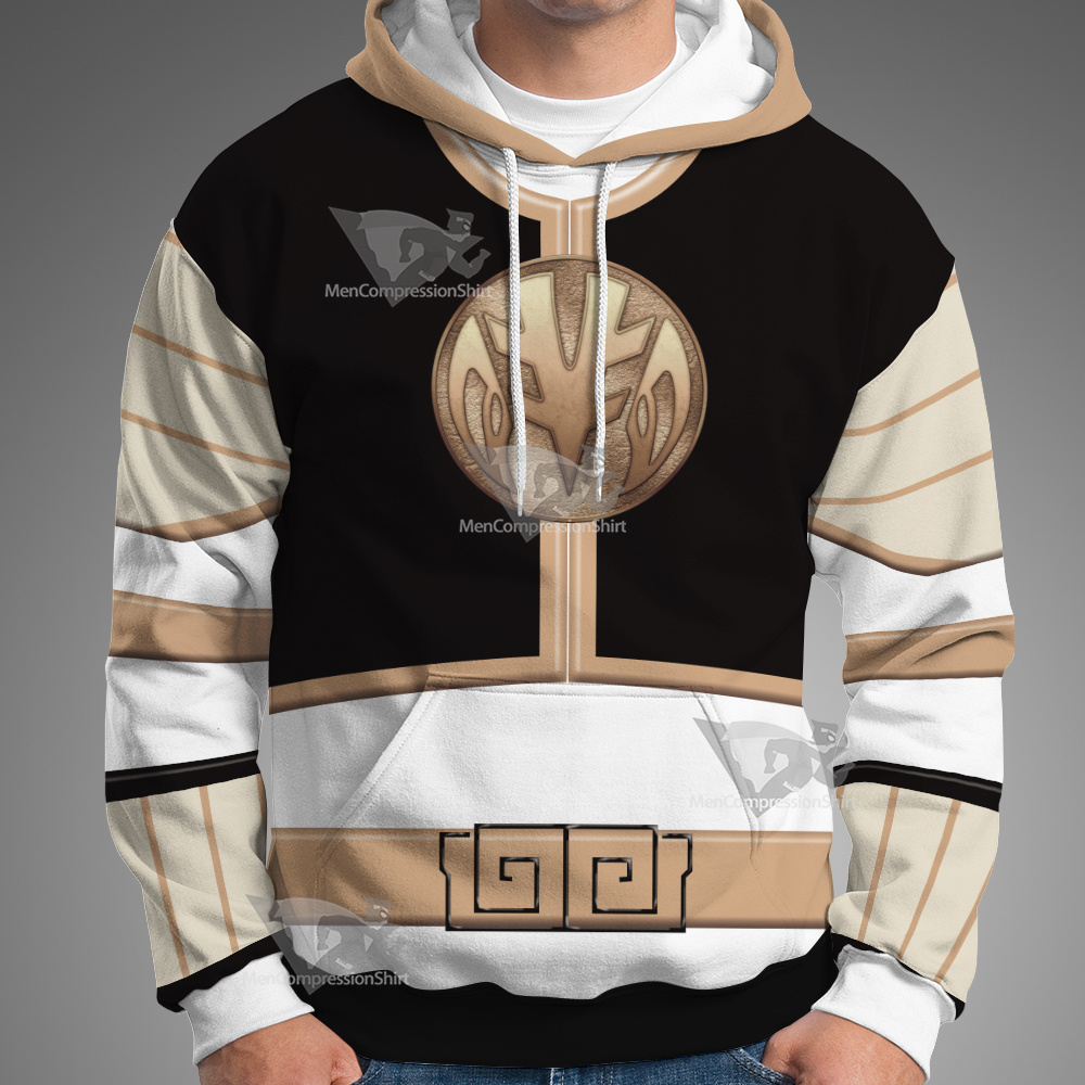 Power Rangers Mighty Morphin White Ranger Cosplay Hoodie