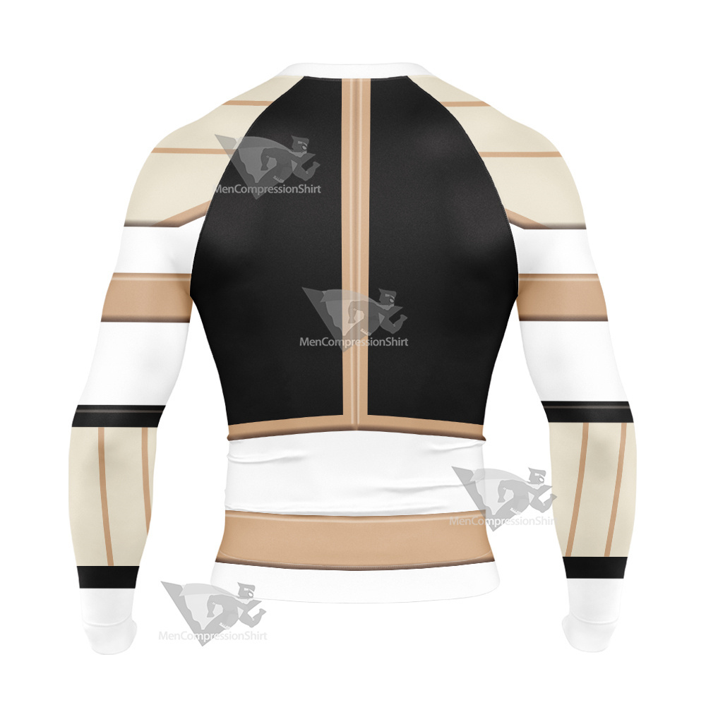 Power Rangers Mighty Morphin White Ranger Long Sleeve Compression Shirt